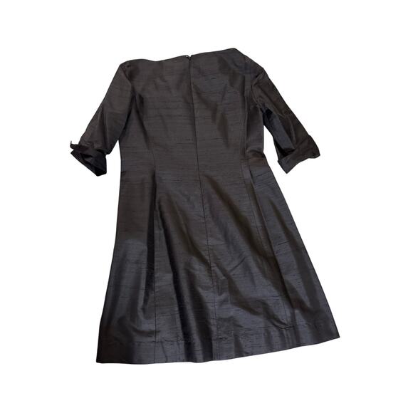 Rickie Freeman for Teri Jon 100% Silk Black Sheath Dress | Size 12 | Classic - Picture 1 of 4